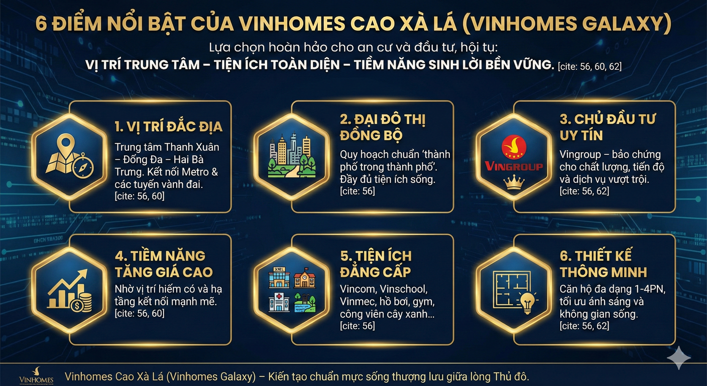 6 Điểm nổi bật của Vinhomes Cao Xà Lá (Vinhomes Galaxy)
